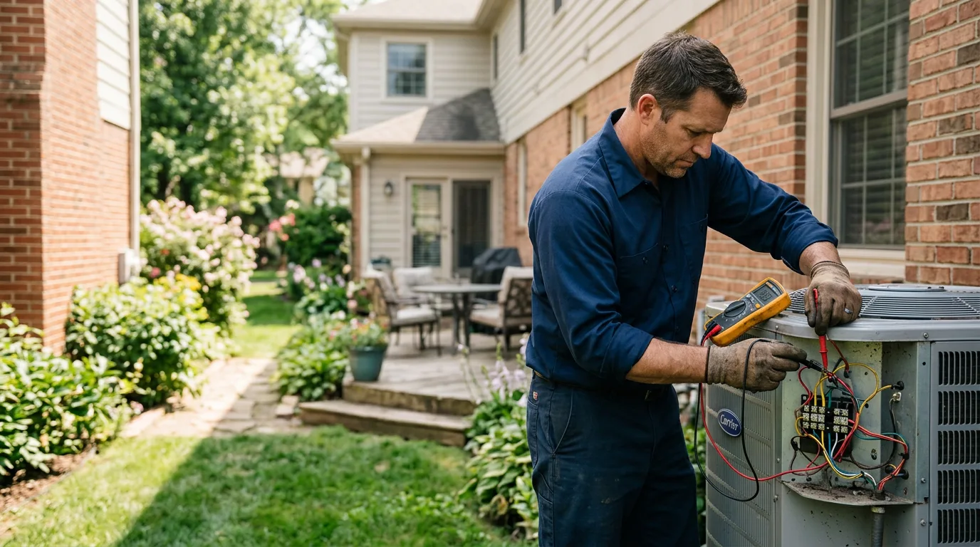 HVAC technician working near Mill City, OR